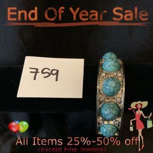 Blue Turquoise (faux)  Stone Bracelet